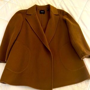 Theory cashmere blend jacket. Brown small.